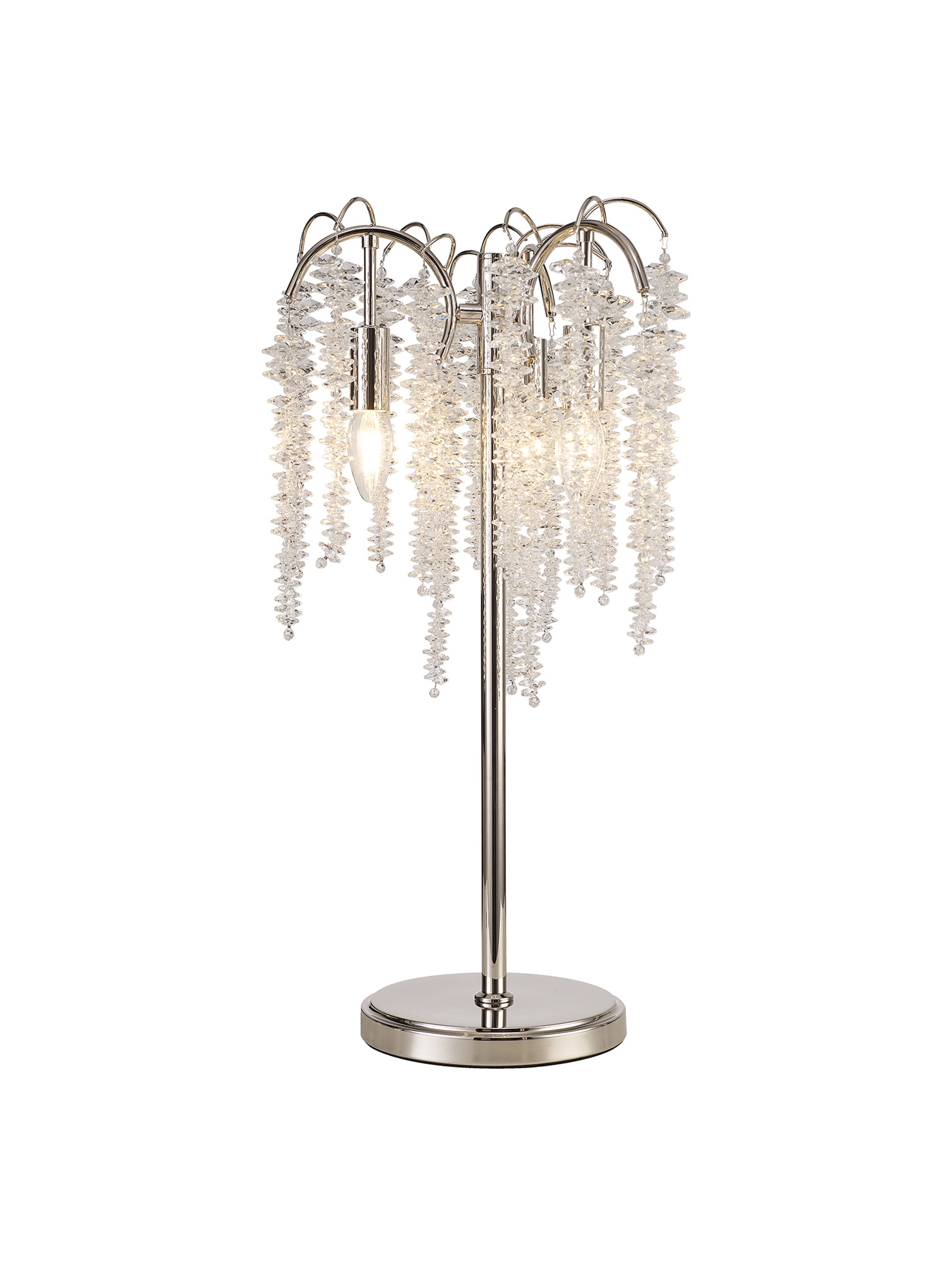 Wisteria Polished Nickel Crystal Table Lamps Diyas Designer Table Lamps Wisteria Polished Nickel Crystal Table Lamps Diyas Designer Table Lamps